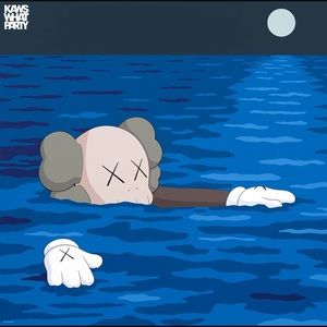 Kaws What Party Tide Poster Air Jordan Dior Bape Banksy Futura 2000 Alife RVCA